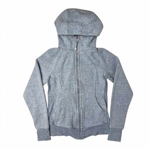 Lululemon Scuba Full Zip Hoodie Heathered Slate Blue Gray Size 4